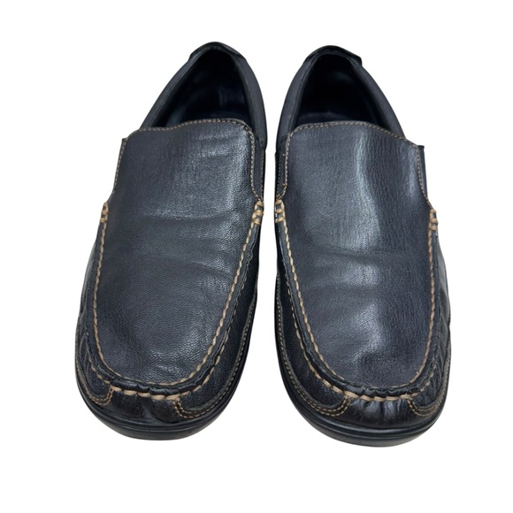 Cole Haan Tucker Venetian Loafers Men's Size 10 Black Leather Driving Shoes - Picture 2 of 13